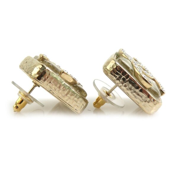 CHANEL Gold Logo Earrings - Picture 3 of 5